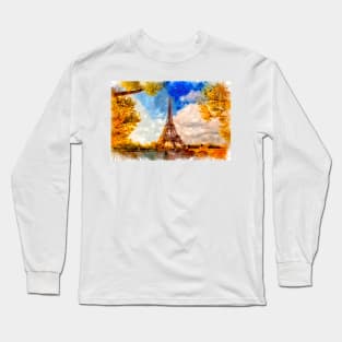 Autumn in Paris / I Love France / Watercolor Great Souvenir Long Sleeve T-Shirt